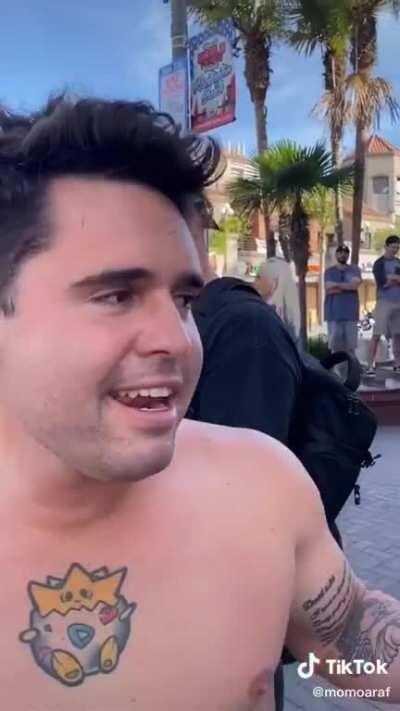 Gen Z boys stay unbothered as 25 year old millennial tries to antagonize them at protest