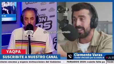 Tenembaum invitó al chileno que putea a Milei sulfurado en el video para que se descarge. Miren como le cambia la cara cuando el chileno dice 