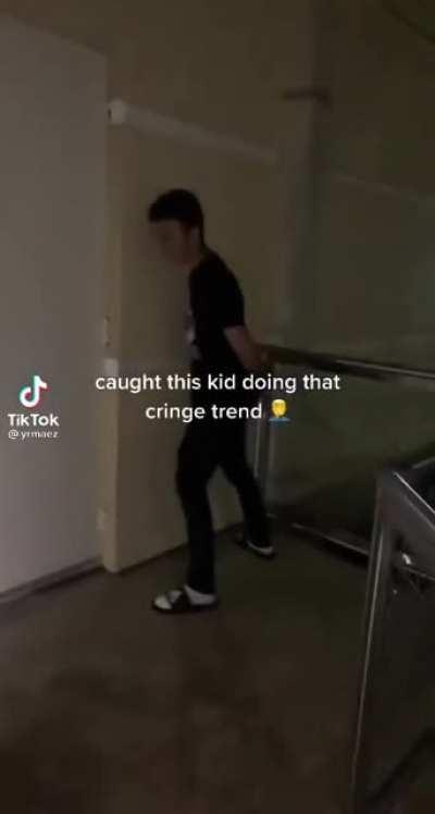 Random kid gets caught doing the 