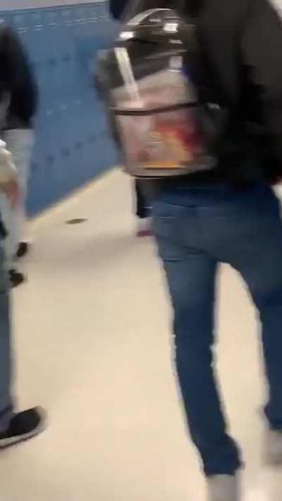 Boy got rocked at my school the other day