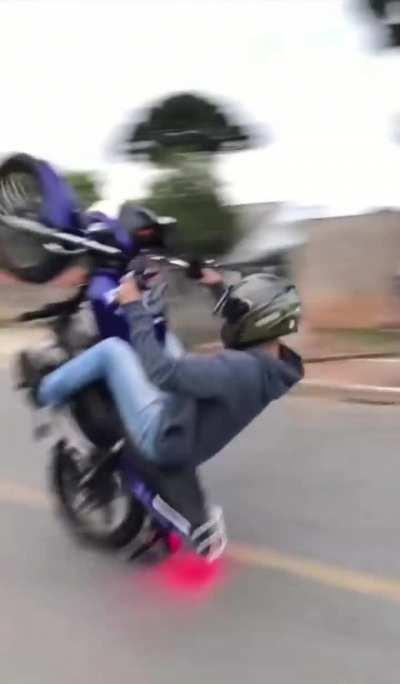 What could go wrong popping a wheelie?