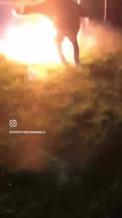 Ever see a pool catch fire?