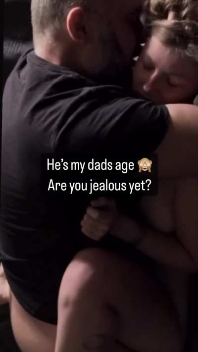 I’m rock hard, knowing an older guy is inside of her.