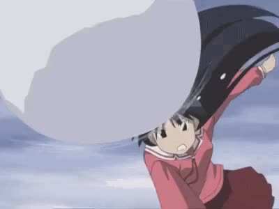 Sakaki is trying to get out of the screen