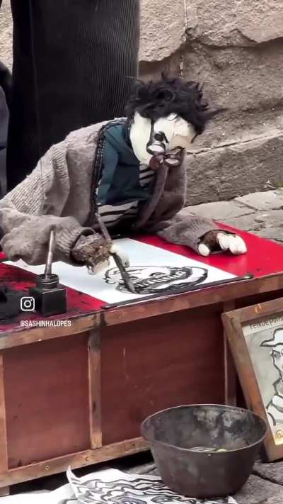 He creates art within art