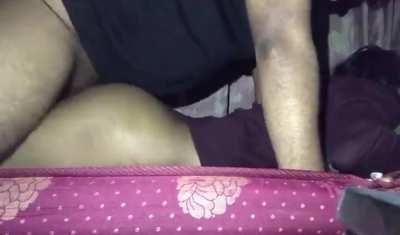 Sneaked my slut in a sharing room and fucked her when my roomie was out for a while. [c]