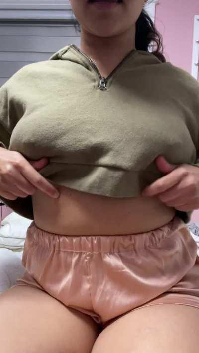 not the biggest tits but i hope you’d still suck them