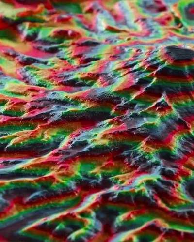 [OC]🌈🏔Machining a Technicolor Mt. Rainier Contour Map - Using 3.4-meter IFSAR Data