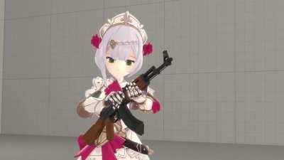 Battle maid appropriately equipped
