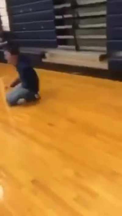 Kid at my school decided it would be a good idea to jump from the bleachers.