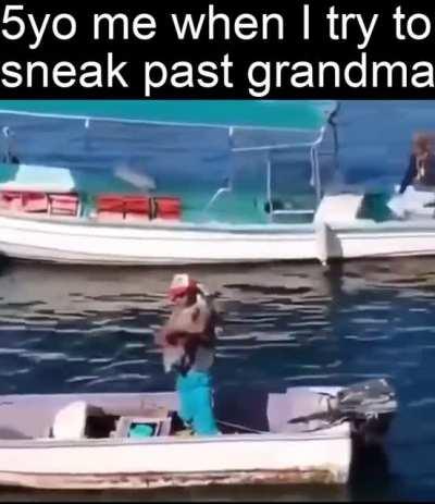 She never let me get past her!