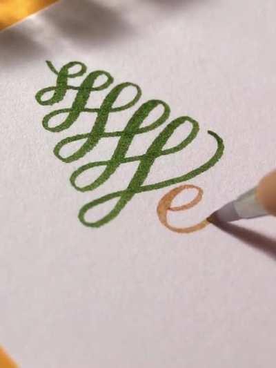 Brush pen Christmas tree