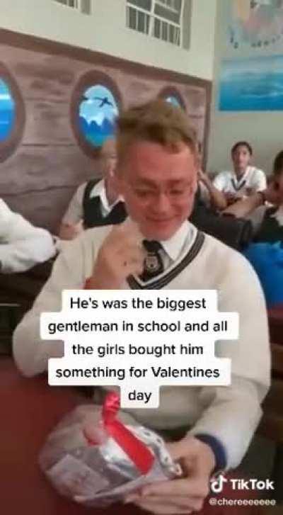 The ultimate Chad. Stealing girls’ hearts with respect and kindness.