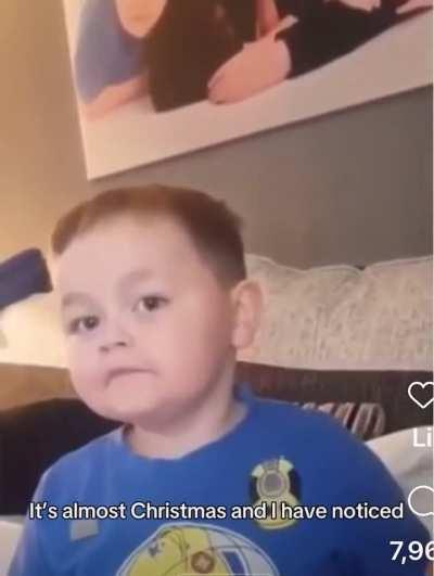 He made it onto Santa’s Nice List