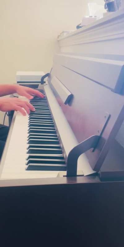 Playing one of my piano songs🎹☀️