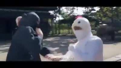 blursed action scene