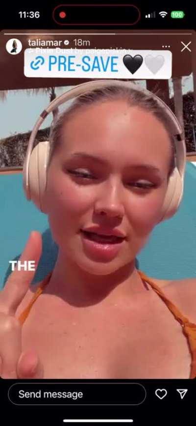 Talia’s new Instagram story