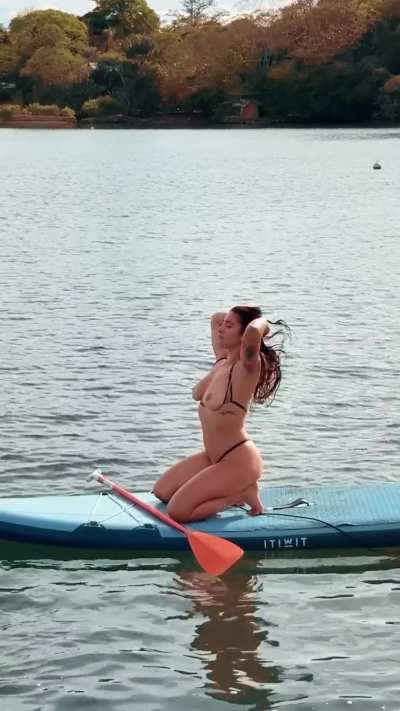 Tits out, balance gone, still winning