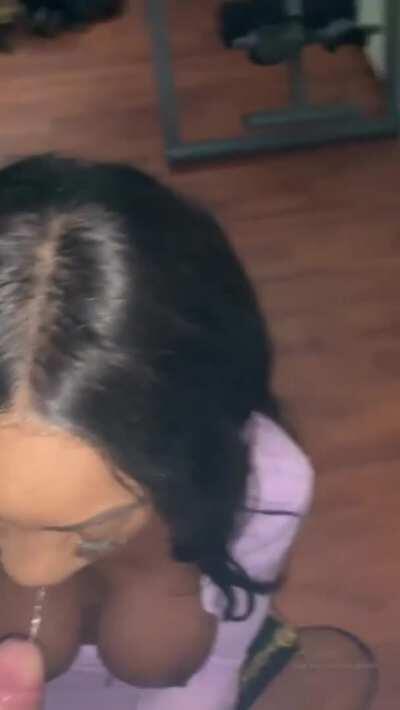 Ebony Girl Sucks Dick At Party