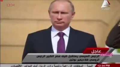 Putin dying inside Part 2 - Egyptian rendition of Russian Anthem