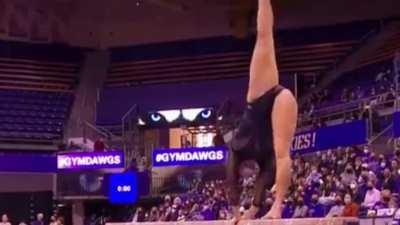 As requested: Washington’s Skylar killough-Wilhelm is next‼️🤍💜🤸🏼‍♀️
