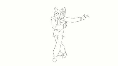 Line art wip of my Rocky animation 