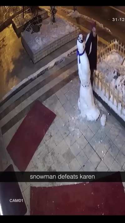 Snowman defeats Karen