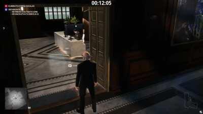 Guard practicing his magic suitcase.