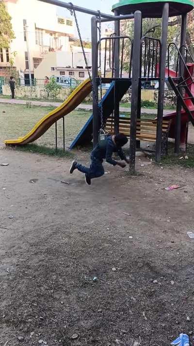 Migrant kid at local park