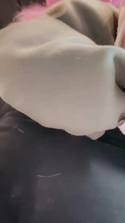 Couldn’t resist fingering myself in public [gif]