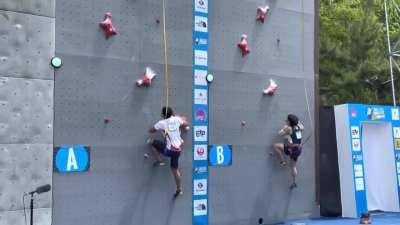 Indonesian Climber Kiromal Katibin Sets a New World Record for The Fastest Male Climber by Climbing 15 Meters at 5.17 Seconds.