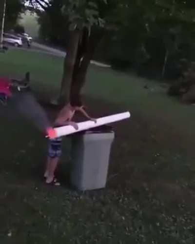 WCGW using a literal garbage can as a firework launcher 