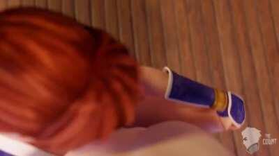 Kasumi Giving A Kneejob (TheCount) [Dead or Alive]