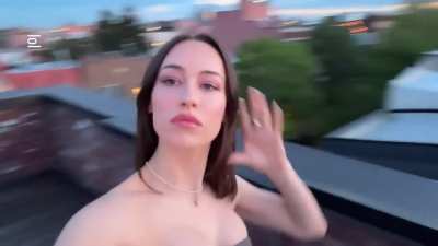 Beauty with a view | Elsie on terrace | IG May 2025