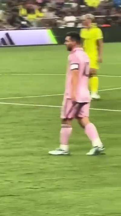 Messi's movement before his goal vs Nashville SC