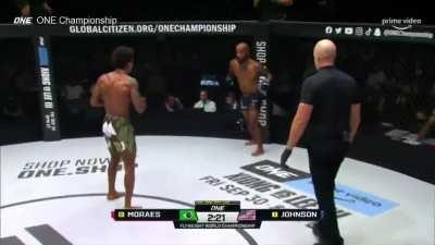 Demetrious Johnson knocks out Adriano Moraes to regain ONE Flyweight Championship.