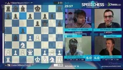 Danny Rensch had the same Kramnik's time clock bug, two years ago in the I'M not a GM tournament