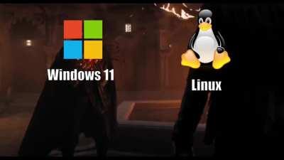 Linux Replaces Windows 11 Wednesday Meme