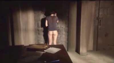 Maggie Gyllenhaal getting striped down and groped in the movie Stripsearch (2004). Love the way her little tits get squeezed in here.