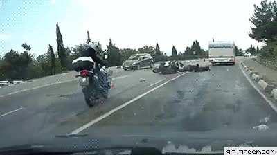 When you choose a really bad time to overtake someone.