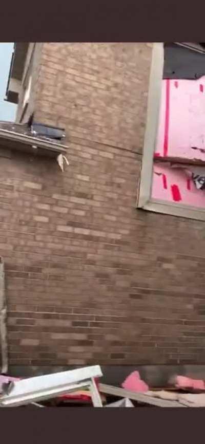 A tornado hit a neighbourhood in Ontario, Canada today.
