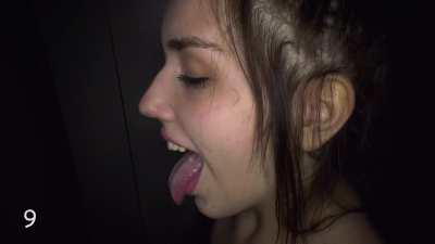 Stepsister is Semen demon milking cocks at the gloryhole