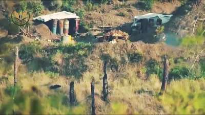 NLF 9K115-2 Metis-M strike on a Syrian Army dugout near Jabal al-Turkman - 2020