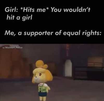 Equal rights, Equal fights.