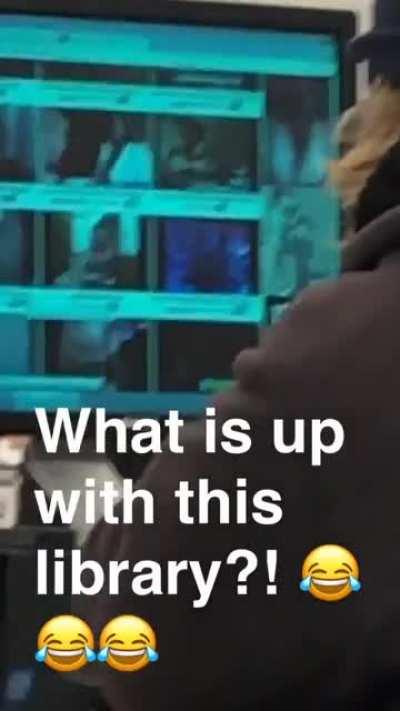 Multiple people watching porn in a public library (NSFW)