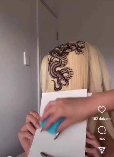 Don't want to tattoo your skin, u got hair to place it on