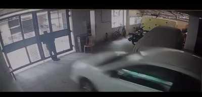 Security guard gets run over by a car, july 4, 2024.