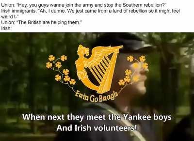 Irish people when you tell them the British will be at the function.