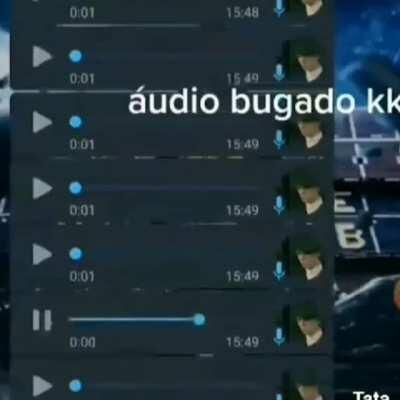 áudio bugado