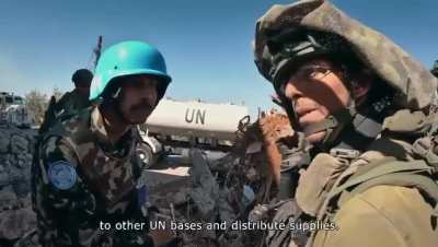 Unifil rolls up in the middle of a firefight between the IDF and Hezbollah in Southern Lebanon 